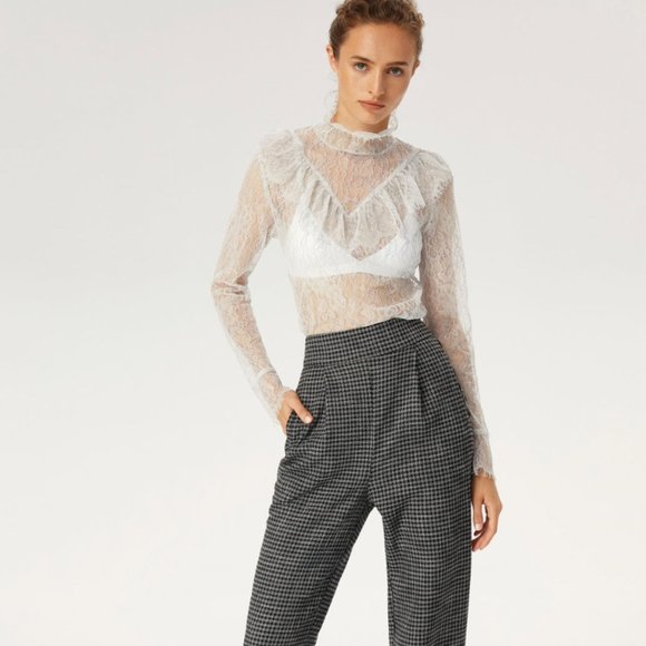 Lace Turtleneck Blouse - Picture 2 of 3